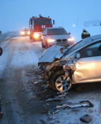 Два водителя погибли в лобовом ДТП на трассе Уфа–Оренбург в Башкирии