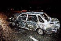 Автомобиль сгорел ночью в  1-м переулке Вагонников в Твери