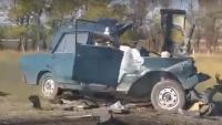 Женщина-водитель погибла на Ставрополье при столкновении ВАЗ-2107 с микроавтобусом